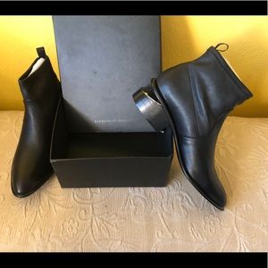 Alexander Wang Kori Leather Block Heel Bootie